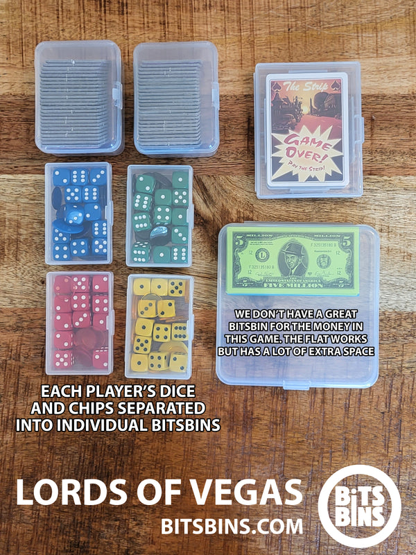 RECOMMENDED Lords of Vegas BitsBins - 4 Originals, 1 Card Box, 1 Flat, 2 Cases