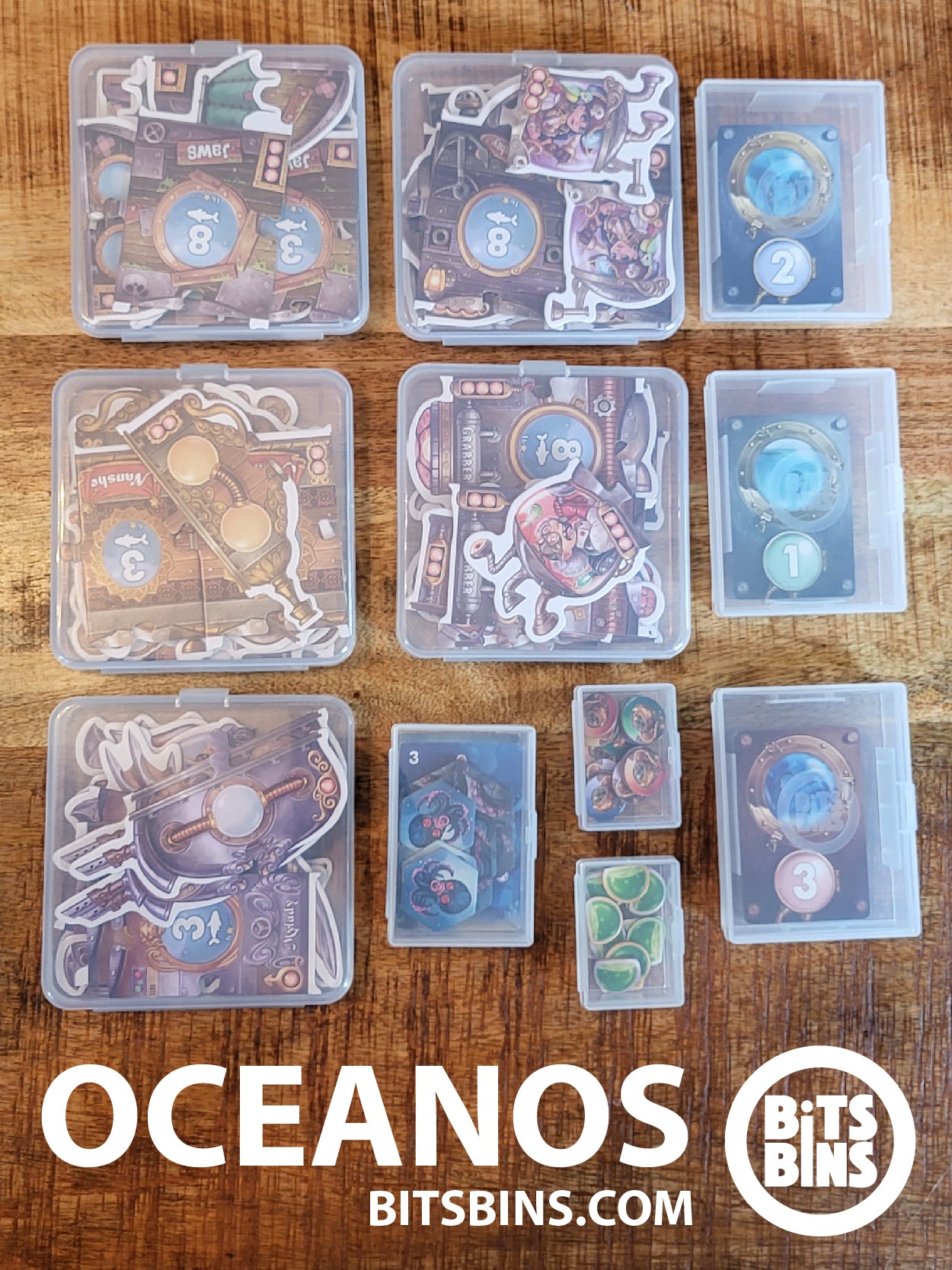 RECOMMENDED OCEANOS BitsBins - 2 Minis, 1 XL, 3 Card Boxes, 5 Flats