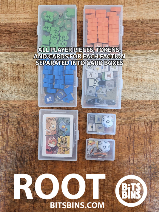 Root Board Game Organizer by BitsBins - 2 Minis, 5 Card Boxes