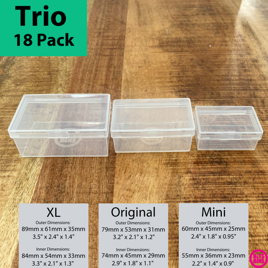 Set Of (5) Board Game Component Storage Containers