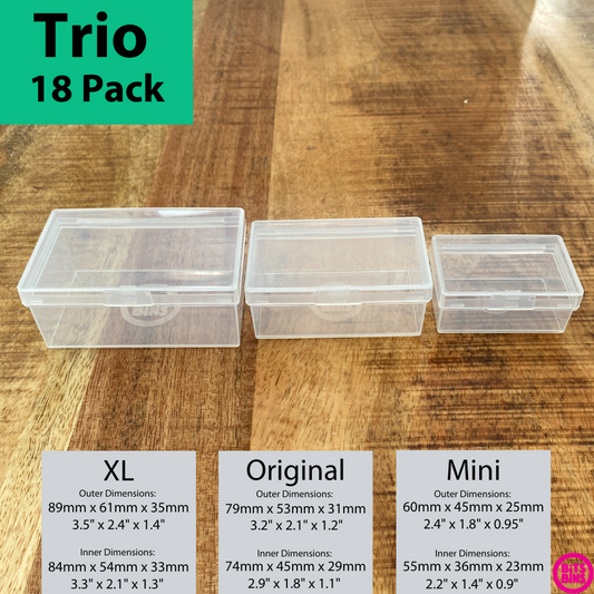 BitsBins TRIO Pack, 18 Containers | 3 Different Sizes