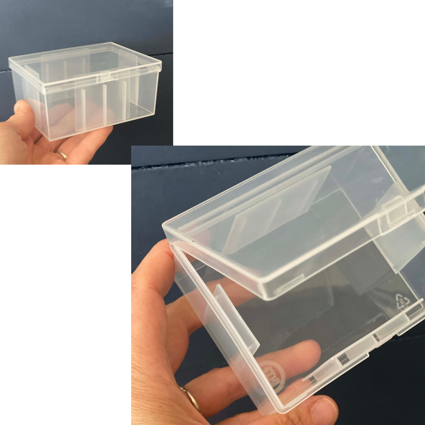 4 Pack or 8 Pack BitBins 100+ Card Box, Hold 75 Sleeved Card or 142 Un-sleeved, Snap Top, Shatterproof, Durable